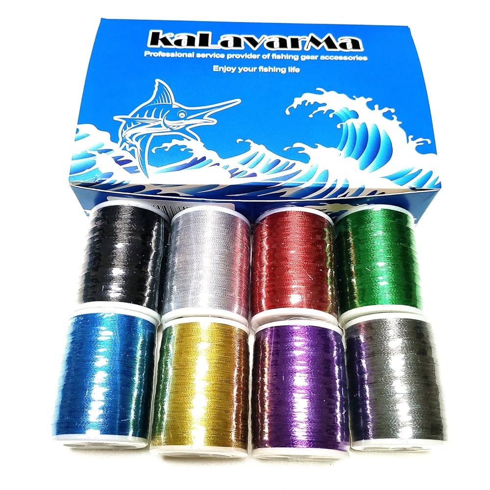 CraftA 花梨瘤 Amazon.com: (8pcs*240yd) Kalavarma 240 Yards 220M Metallic